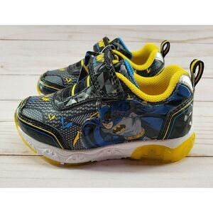 Batman Light Up Shoes Sneakers Toddler Size 6 Black DC Comics Super Hero Gotham‎